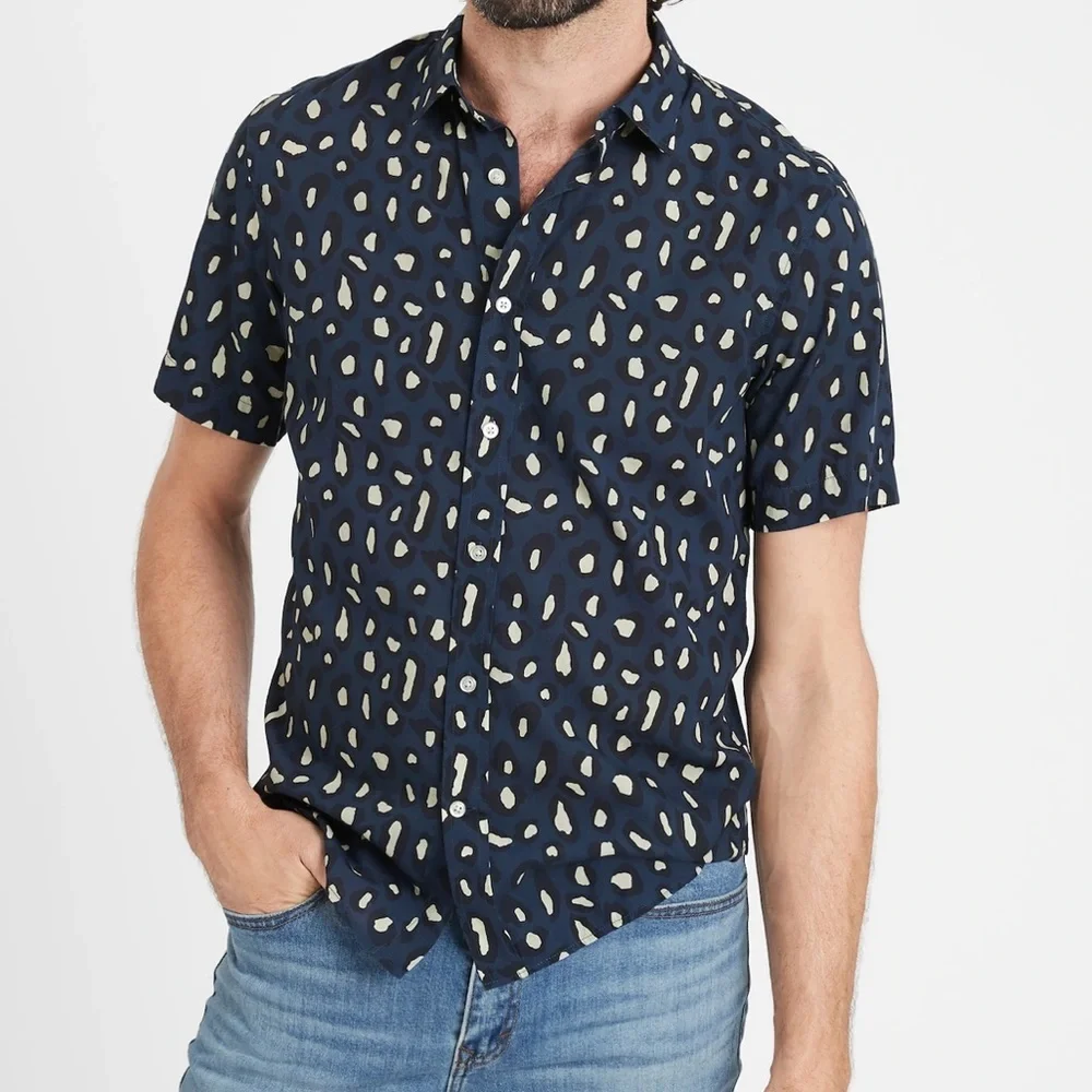 Banana‎ Republic Untucked Slim-Fit Cotton Shirt